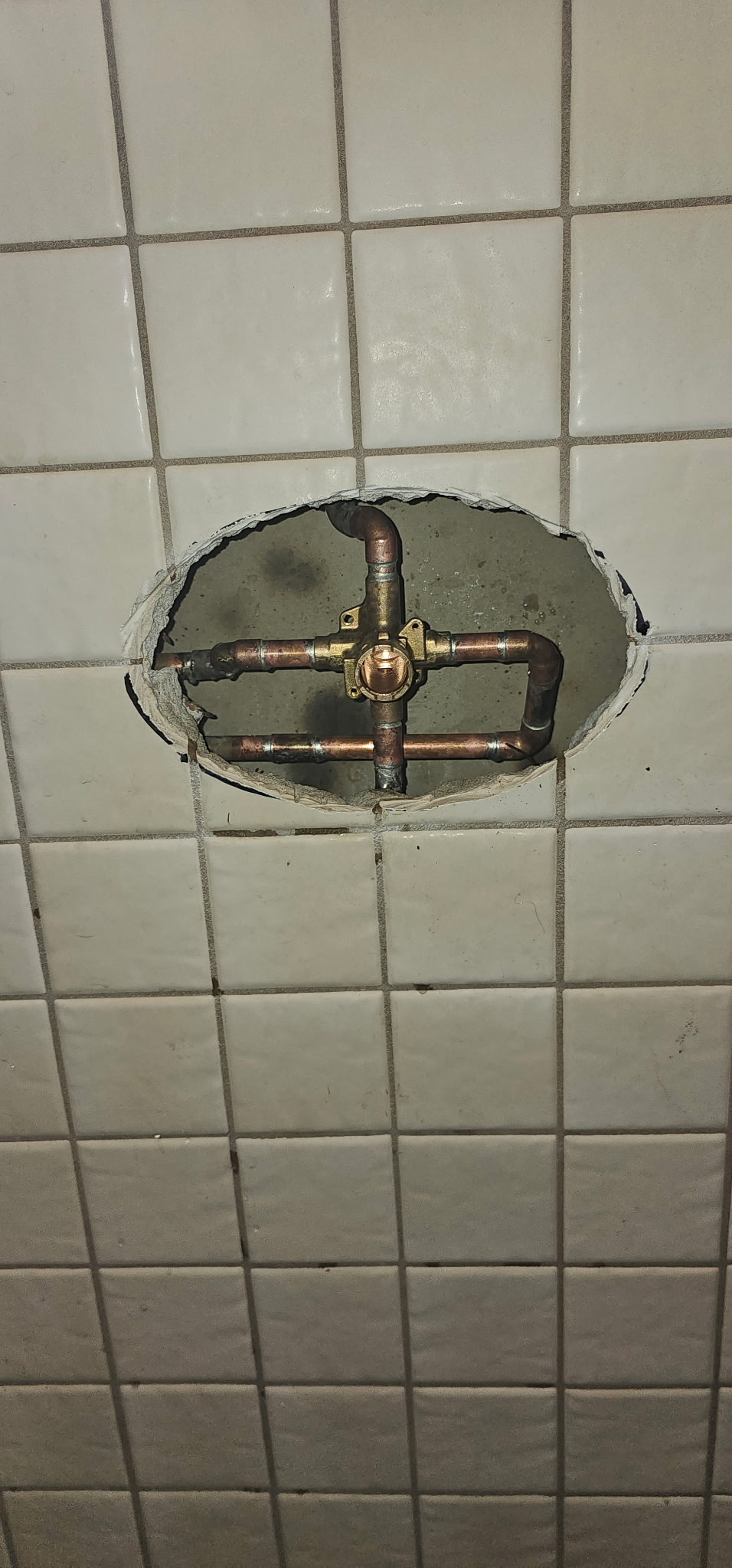 Shower fixture installation